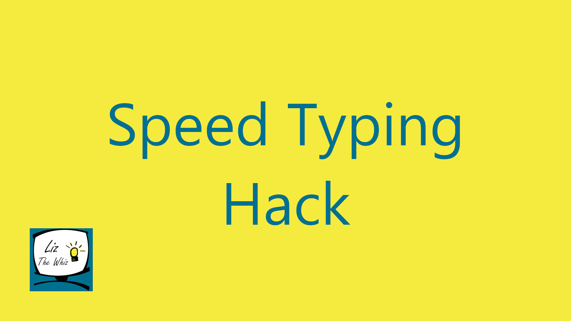 Easy Speed Typing Hack